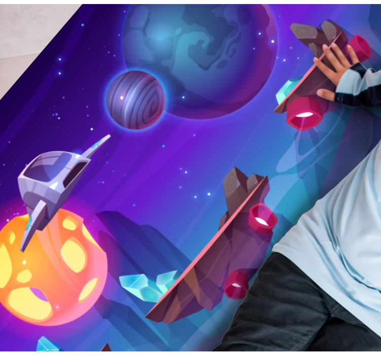 Intergalactic adventure kids vinyl carpet - TenStickers