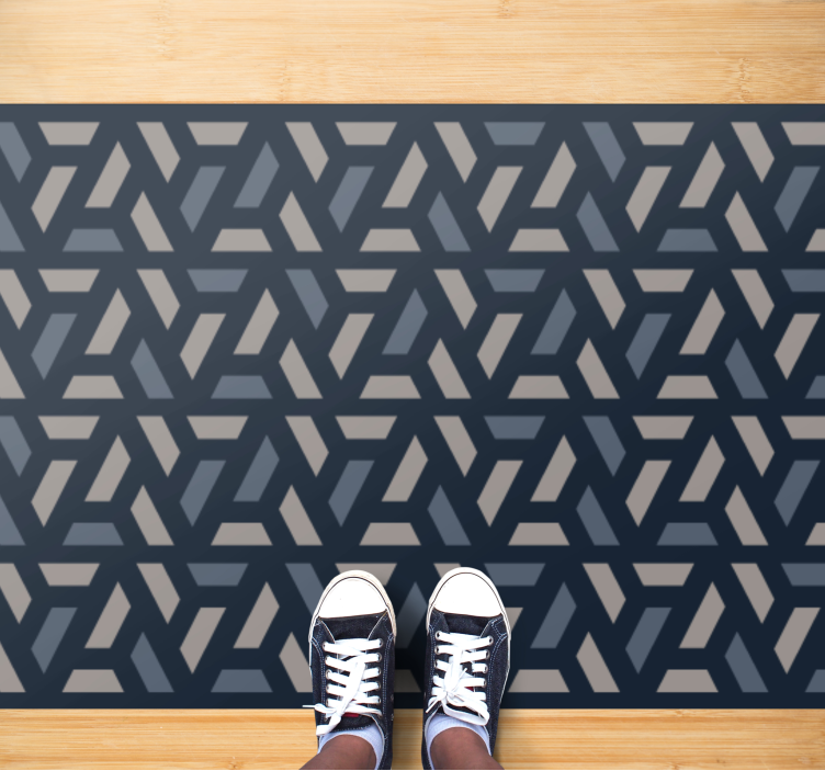 Interlocking angles geometric vinyl carpet - TenStickers
