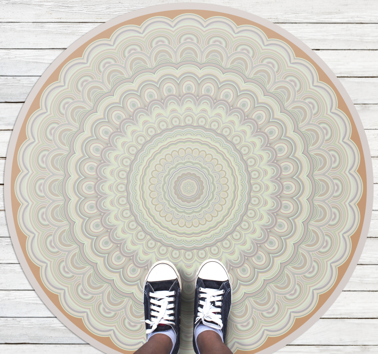 Intricate Circular Pattern mandala vinyl carpet - TenStickers