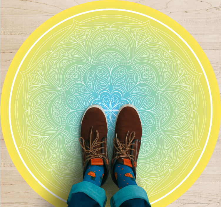 Intricate Floral Pattern mandala vinyl carpet - TenStickers