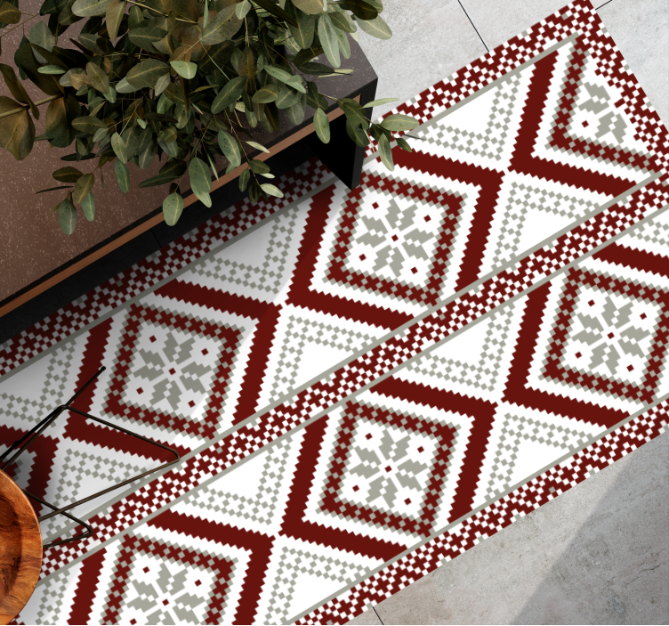 Intricate Geometric Patterns mosaic vinyl carpet - TenStickers