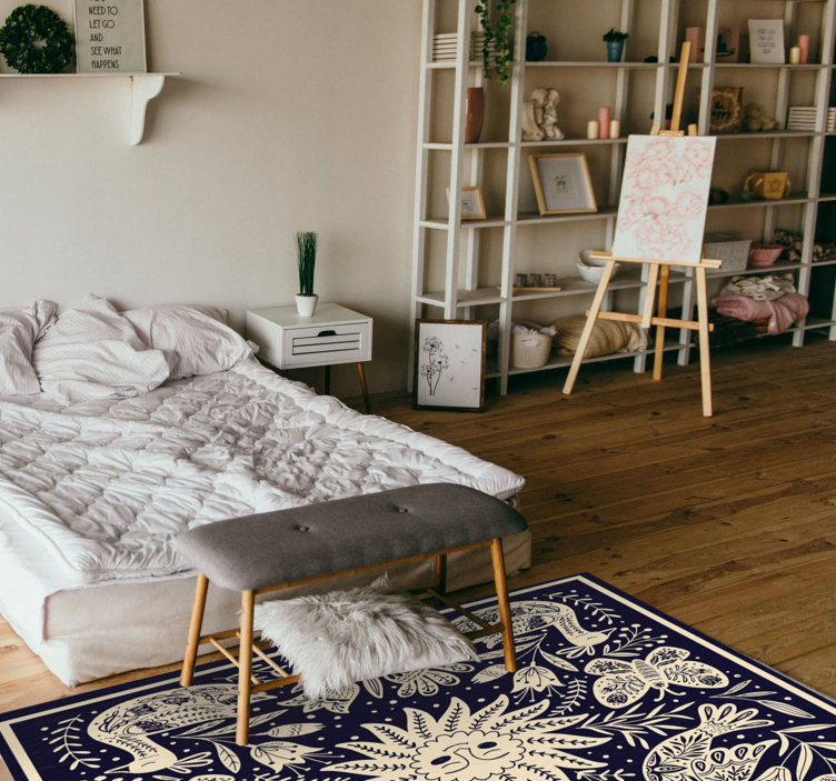 Celestial folk harmony bedroom vinyl carpet - TenStickers