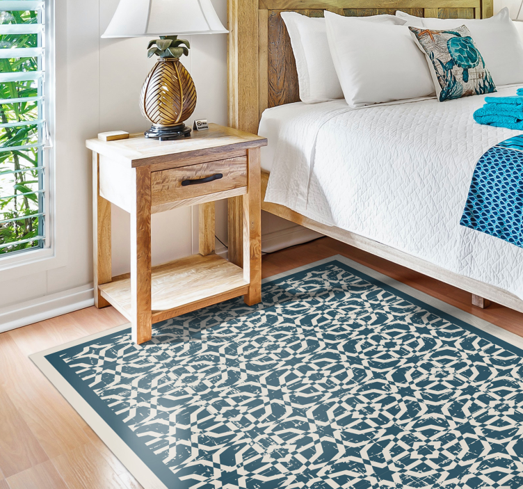 Intricate patterned style bedroom vinyl carpet - TenStickers