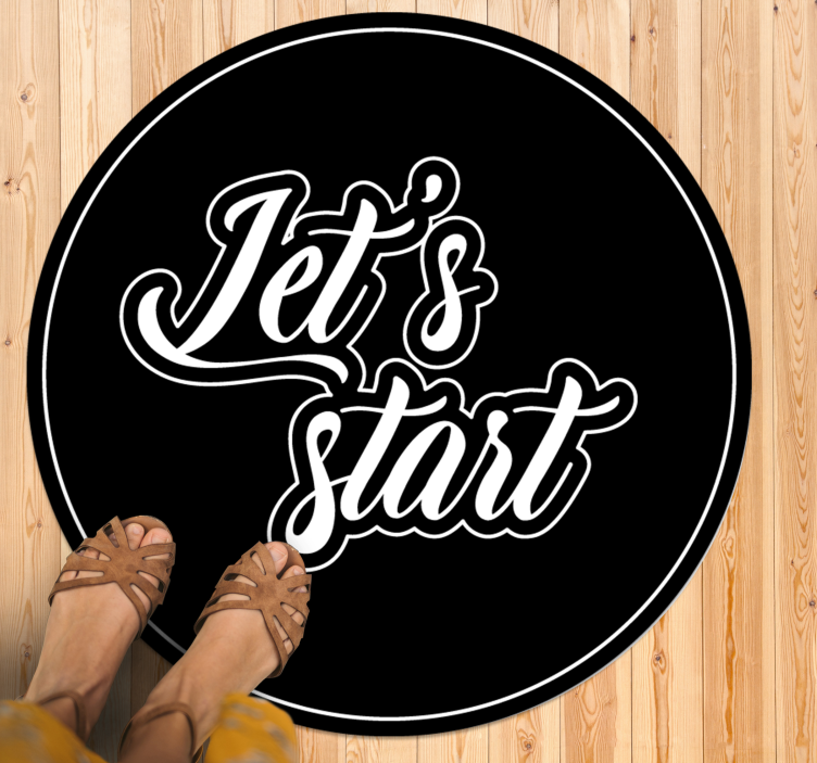 Let's start quote custom vinyl carpet - TenStickers