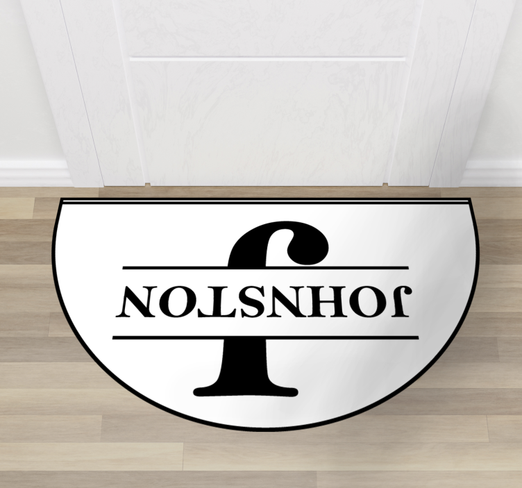 Family custom initial entrance hall vinyl carpet - TenStickers