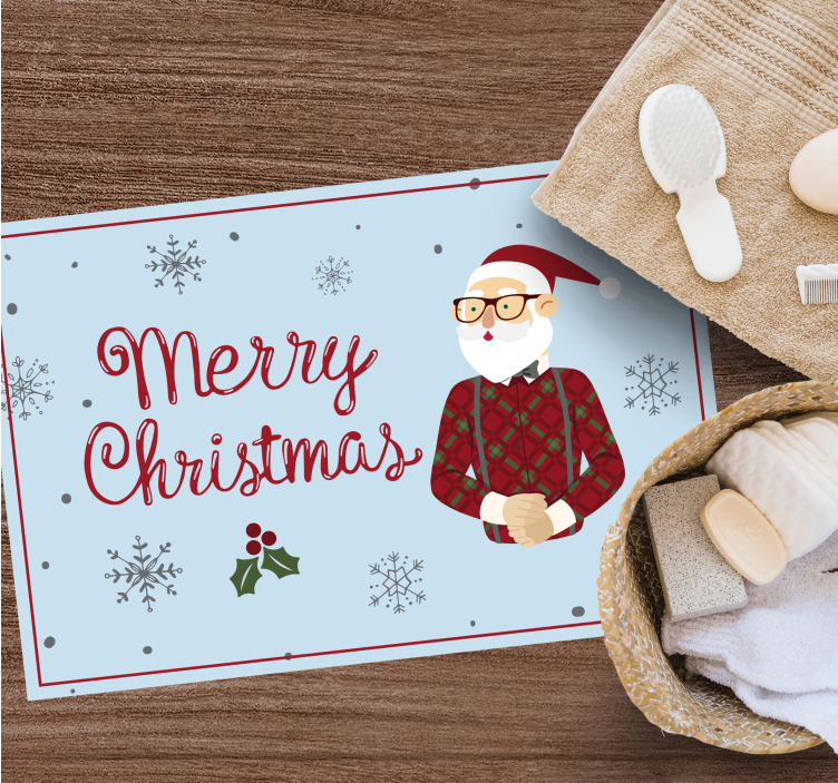 Jolly Santa Greeting halloween vinyl carpet - TenStickers