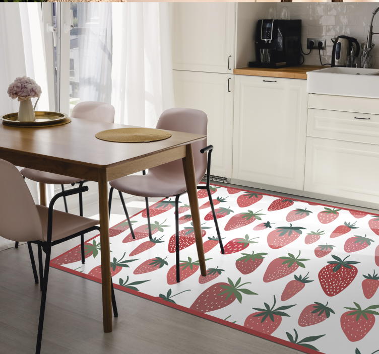 Juicy Strawberries Delight kitchen vinyl carpet - TenStickers