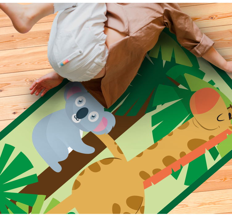 Jungle Friends Adventure nursery vinyl carpet - TenStickers