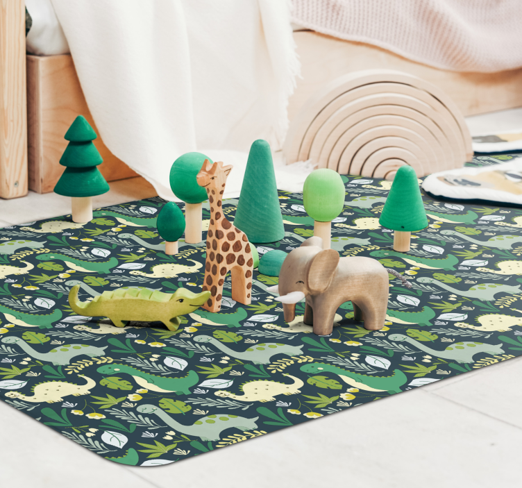 Jungle Safari Theme kids vinyl carpet - TenStickers