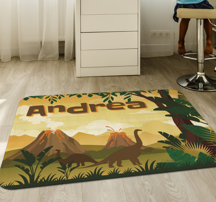 Jurassic Landscape custom vinyl carpet - TenStickers