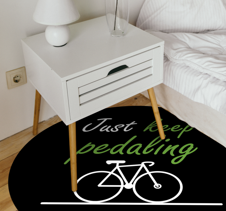 Keep pedaling custom vinyl carpet - TenStickers