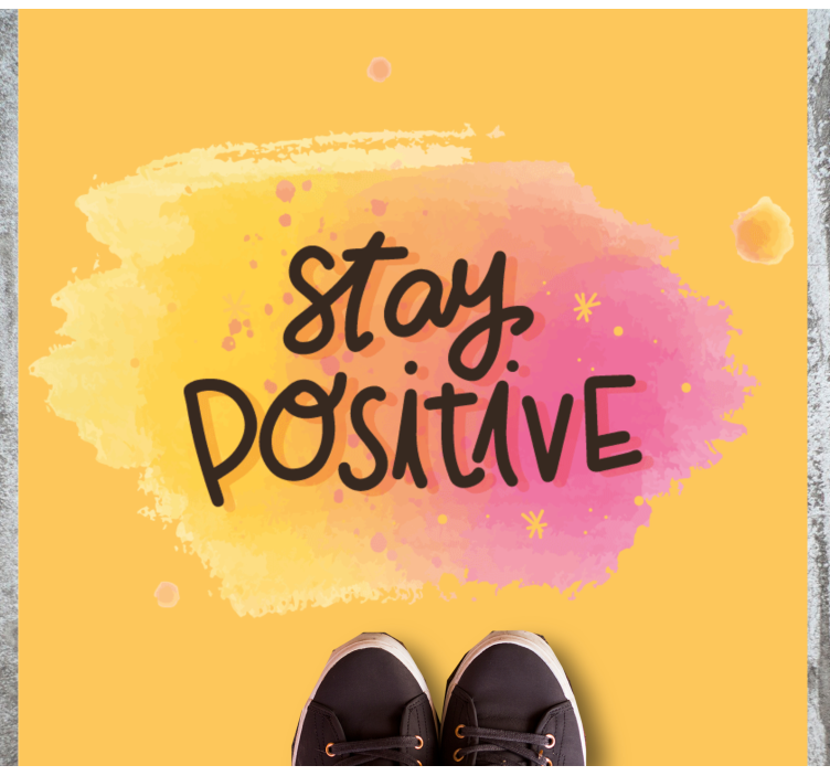 Keep optimistic custom vinyl carpet - TenStickers