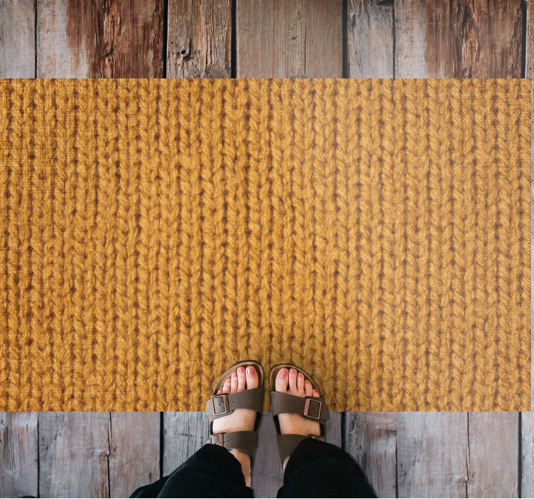 Knitted Pattern hallway vinyl carpet - TenStickers