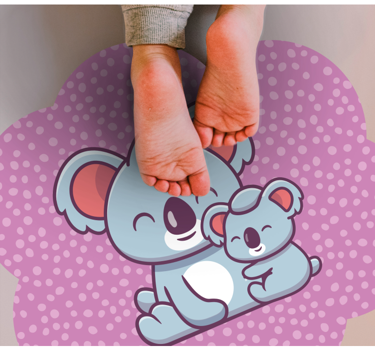 Koala family design kids vinyl carpet - TenStickers