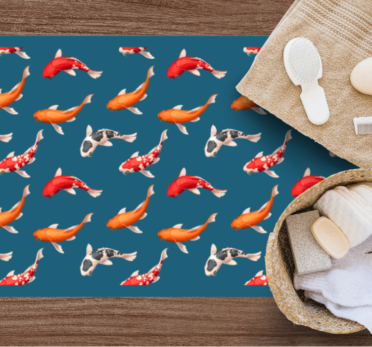 Koi Fish Pattern nature vinyl carpet - TenStickers
