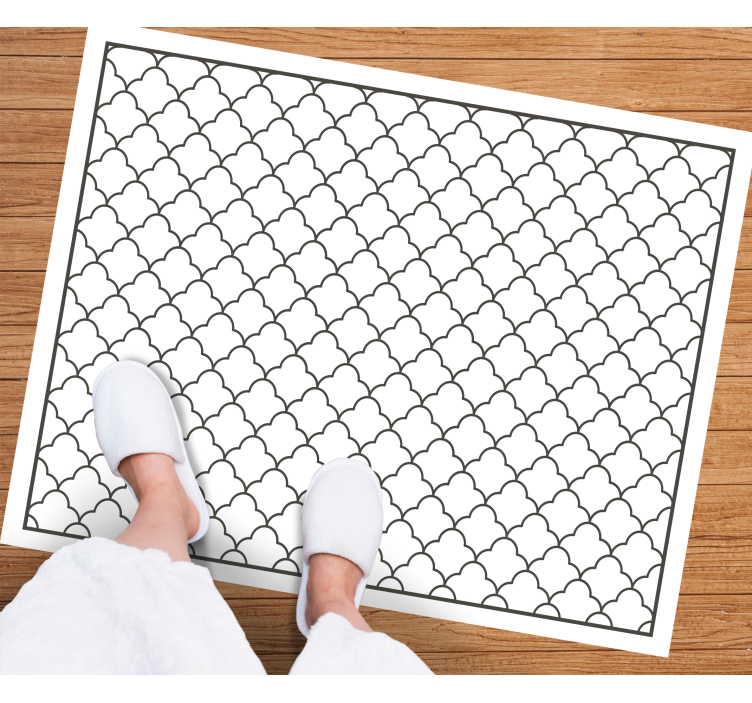 Lattice Pattern Overlay geometric vinyl carpet - TenStickers