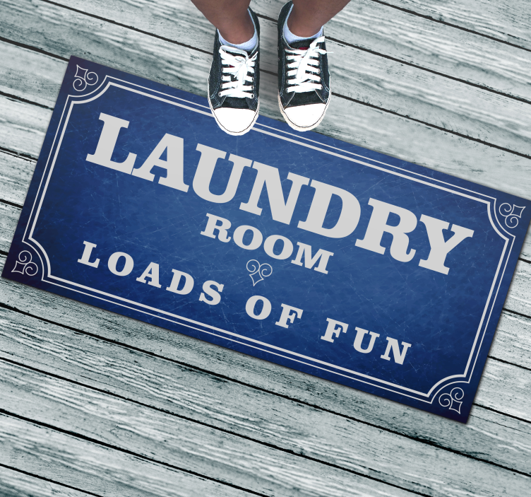 Laundry Room Fun custom vinyl carpet - TenStickers