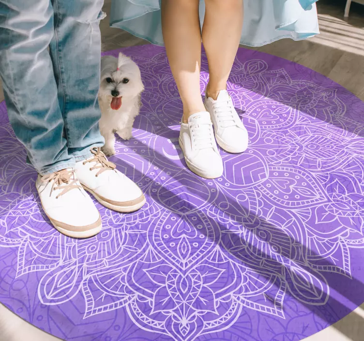 Lavender Pattern mandala vinyl carpet - TenStickers