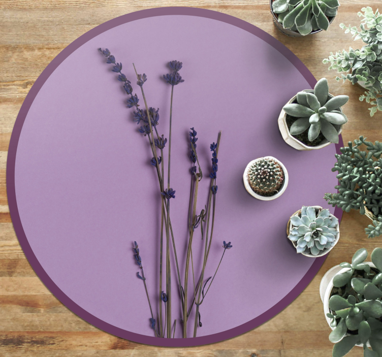 Lavender Silhouette floral vinyl carpet - TenStickers