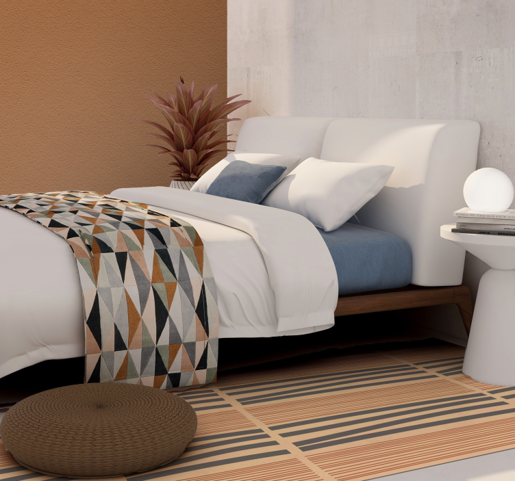 Layered striped elegance bedroom vinyl carpet - TenStickers