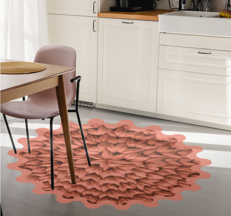 Leaf Motif nature vinyl carpet - TenStickers