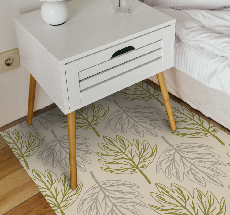 Leaf Pattern Style nature vinyl carpet - TenStickers