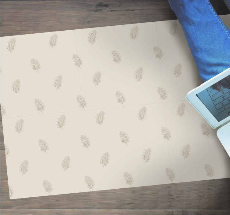 Leaf Patterned Accent nature vinyl carpet - TenStickers