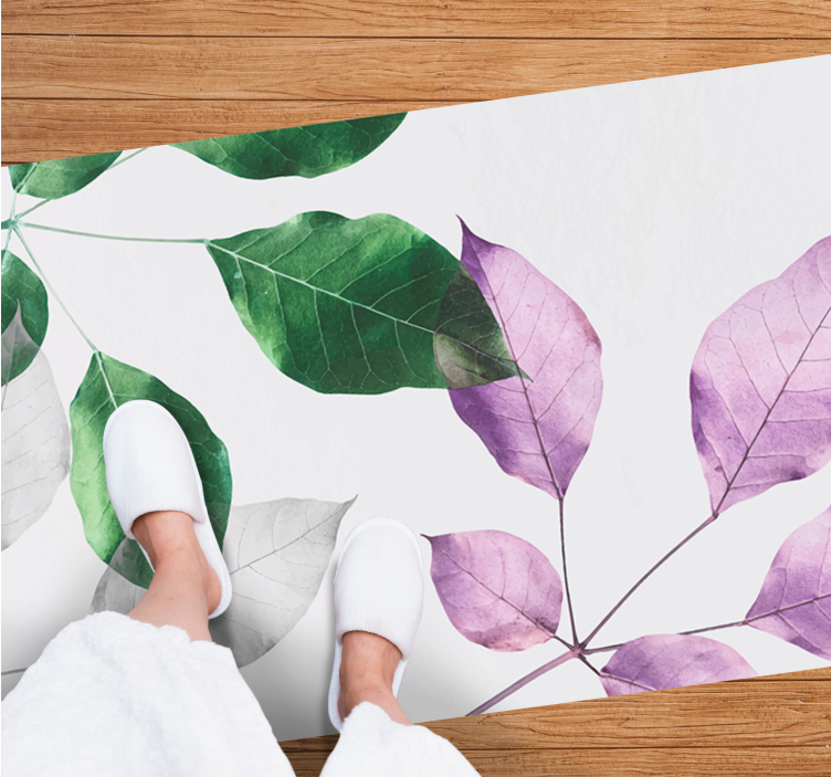 Leafy Botanical Prints floral vinyl carpet - TenStickers