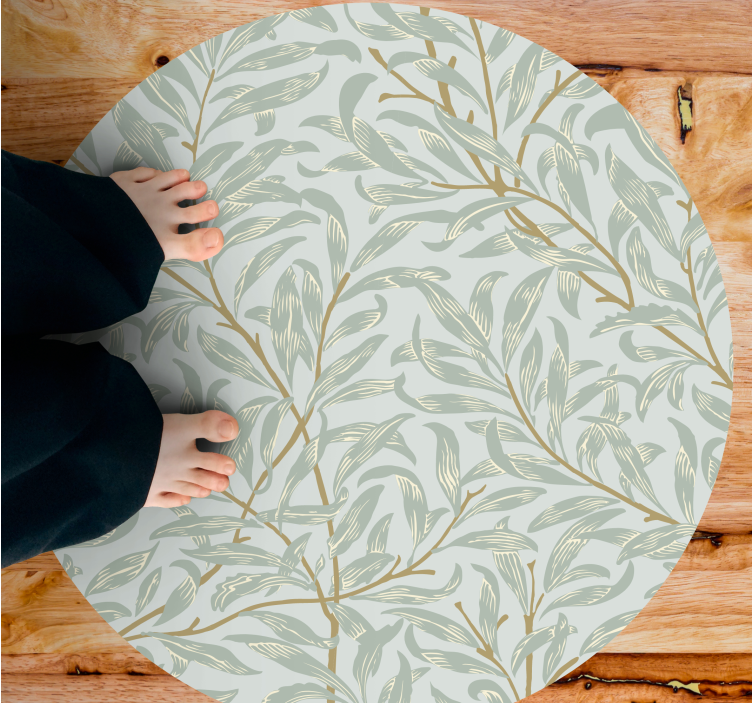 Leafy Green Patterns nature vinyl carpet - TenStickers