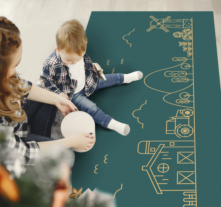 Learning Farm Adventure game vinyl carpet - TenStickers