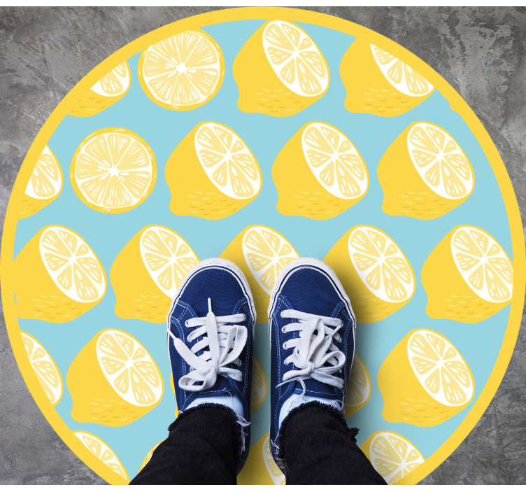 Lemon Slice Motif kitchen vinyl carpet - TenStickers