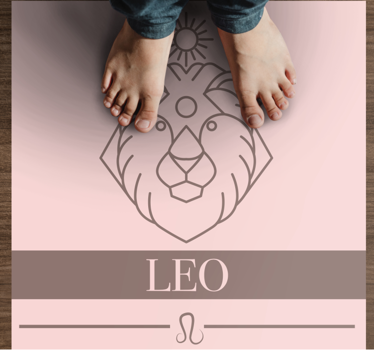 Leo zodiac sign custom vinyl carpet - TenStickers