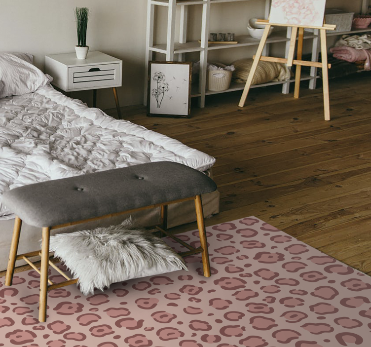 Leopard Dots animal print vinyl carpet - TenStickers