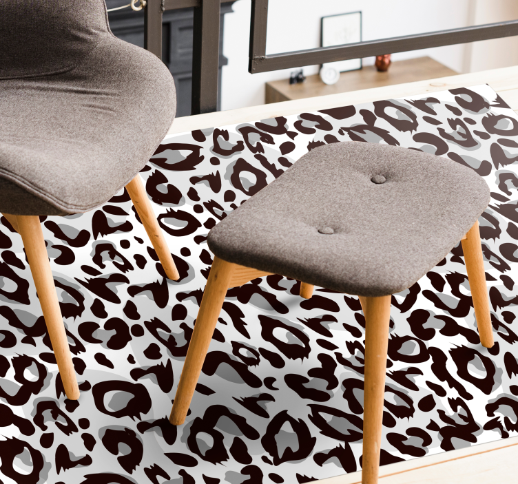 Leopard strokes motif animal print vinyl carpet - TenStickers