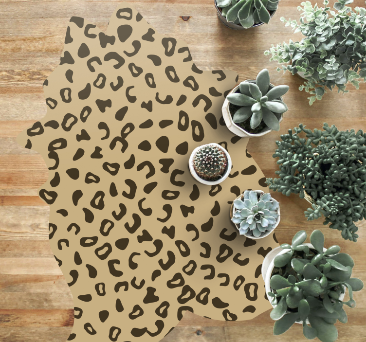 Leopard form pattern animal print vinyl carpet - TenStickers
