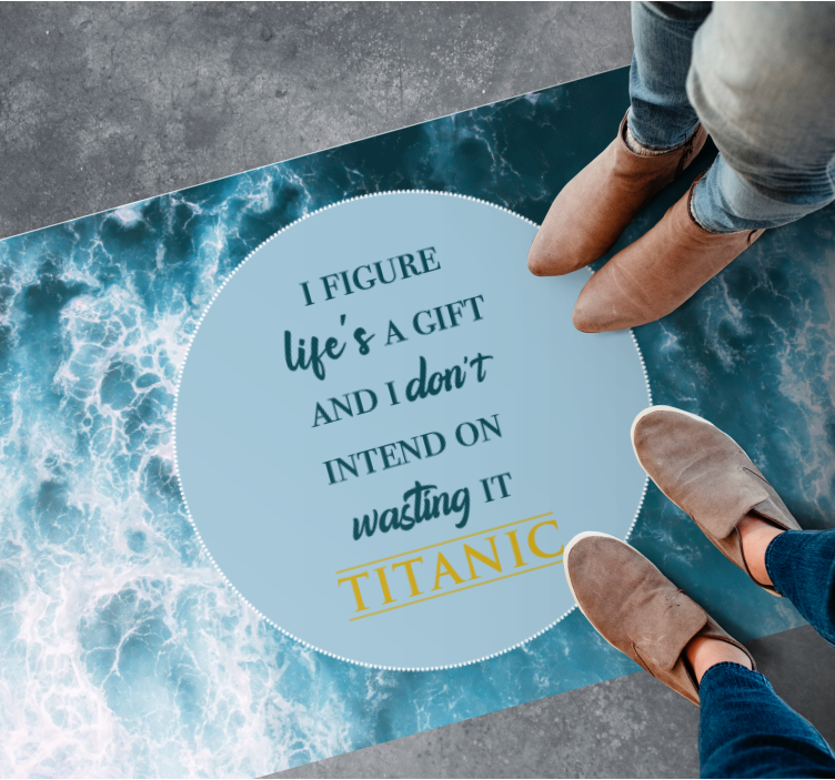 LIFE'S A GIFT custom vinyl carpet - TenStickers