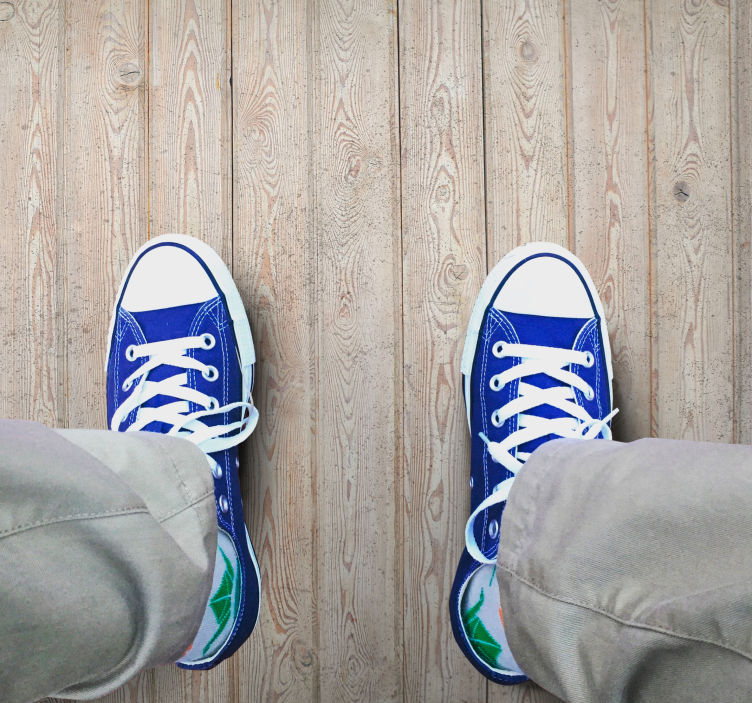 Light brown planks wood effect vinyl carpet - TenStickers