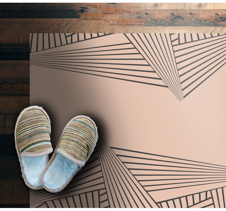 Linear Geometric Pattern modern vinyl carpet - TenStickers
