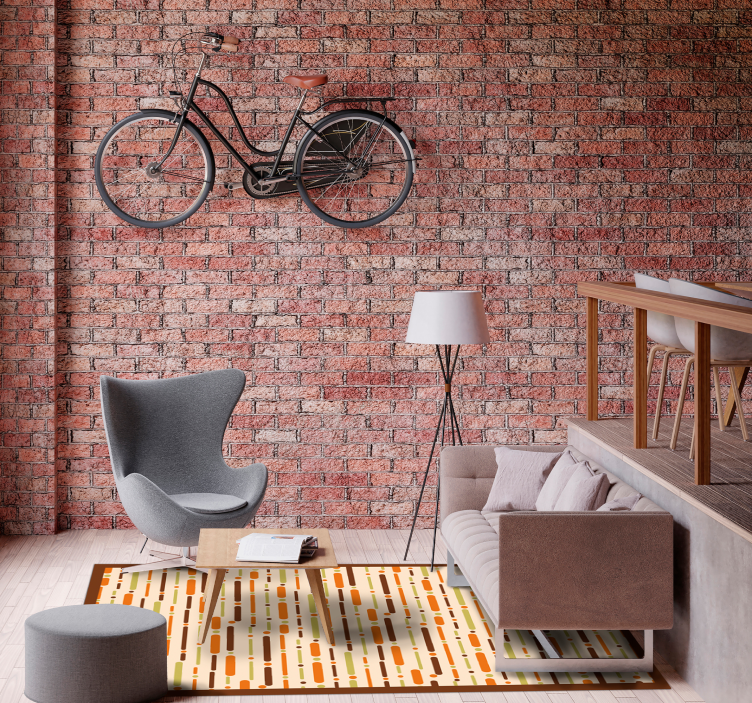 Linear Patterned Decor striped vinyl carpet - TenStickers