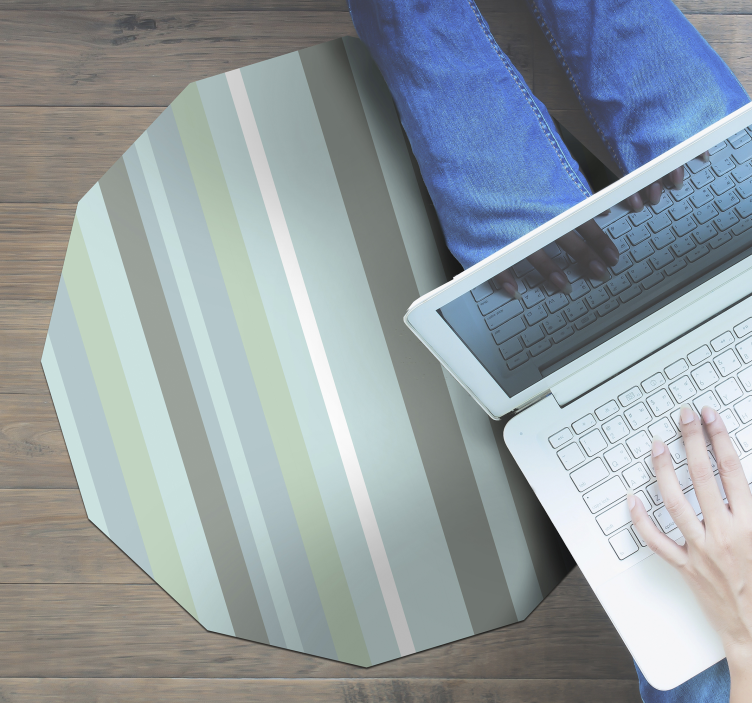 Lined Octagon striped vinyl carpet - TenStickers
