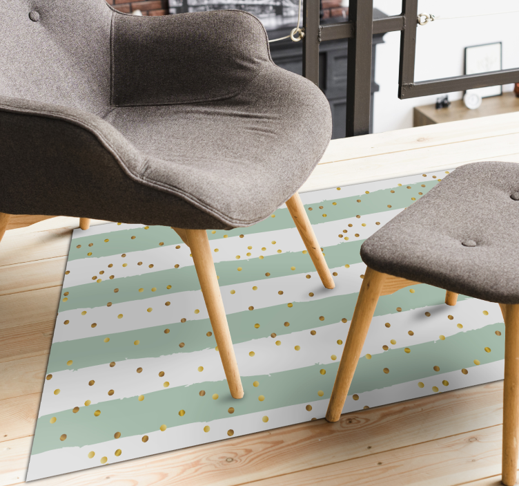 Lined Polka Dots striped vinyl carpet - TenStickers