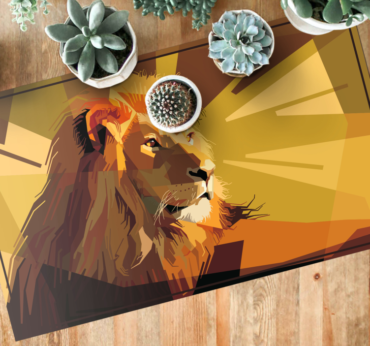 Lion Illustration animal vinyl carpet - TenStickers