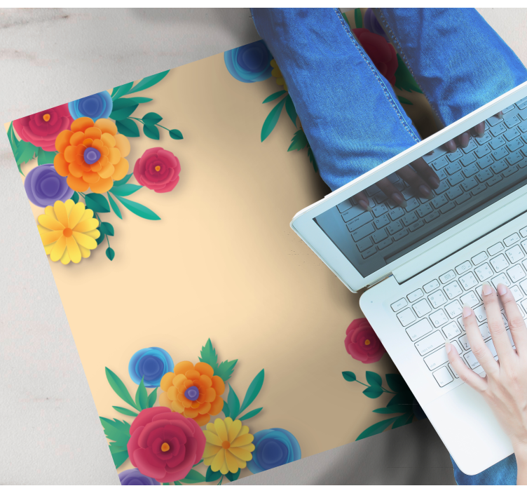 Lively blossom floral vinyl carpet - TenStickers