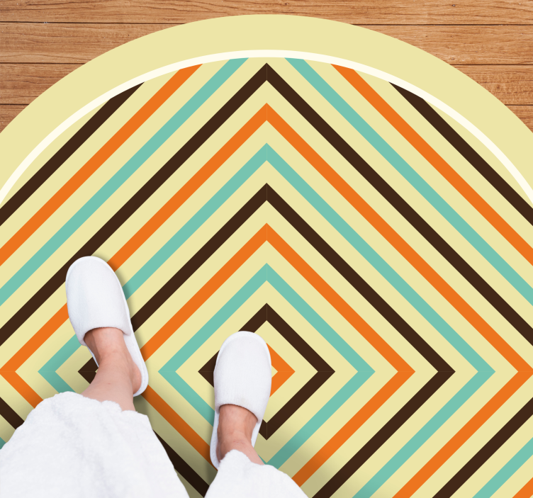 Lively Chevron Style striped vinyl carpet - TenStickers