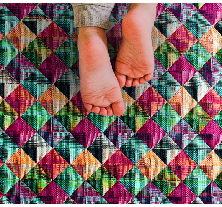 Lively Composition geometric vinyl carpet - TenStickers