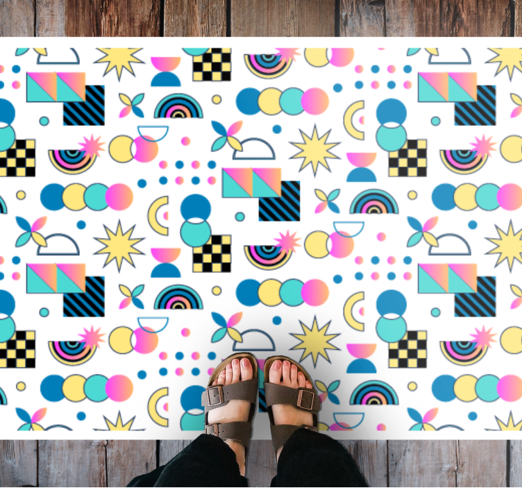 Lively elements geometric vinyl carpet - TenStickers