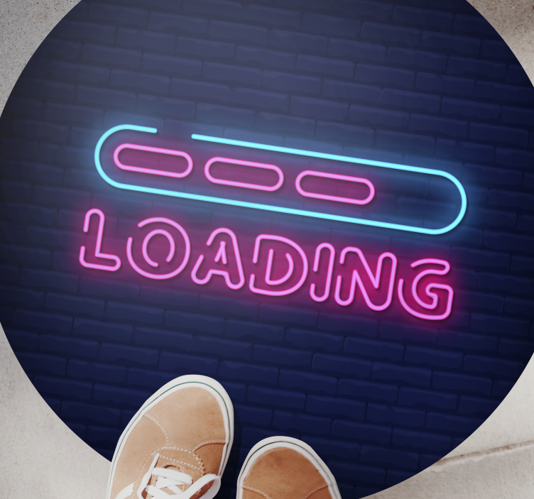 Loading neon lights custom rug - TenStickers