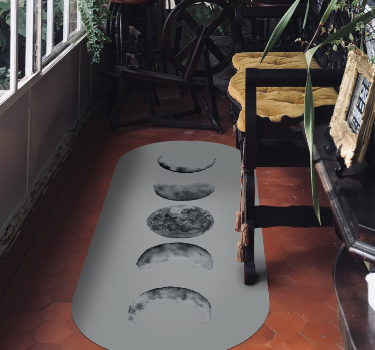 Lunar Phase Sequence nature vinyl carpet - TenStickers