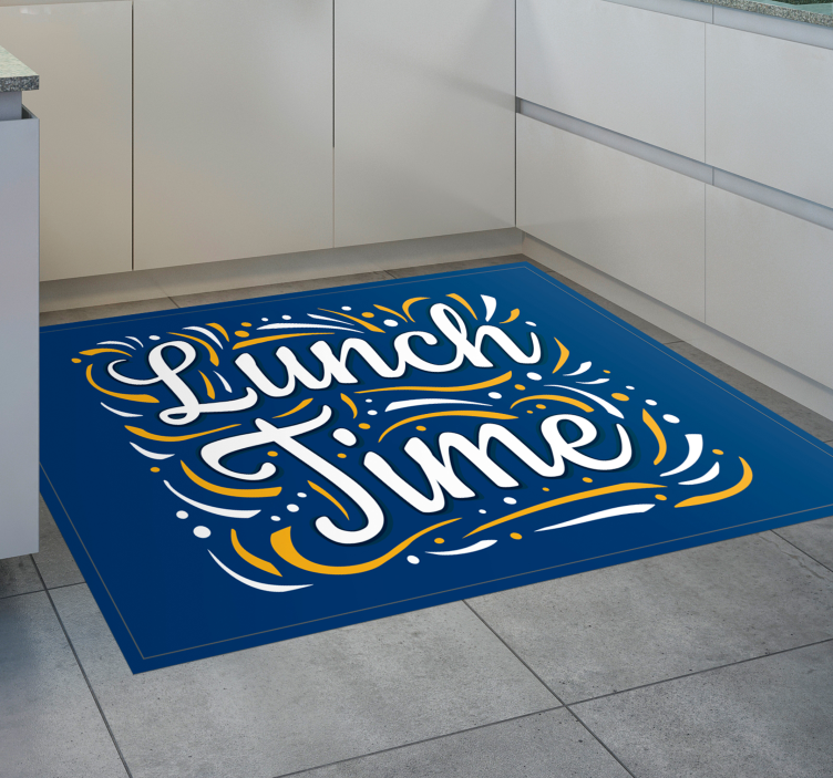 Lunch Time Swirls custom vinyl carpet - TenStickers