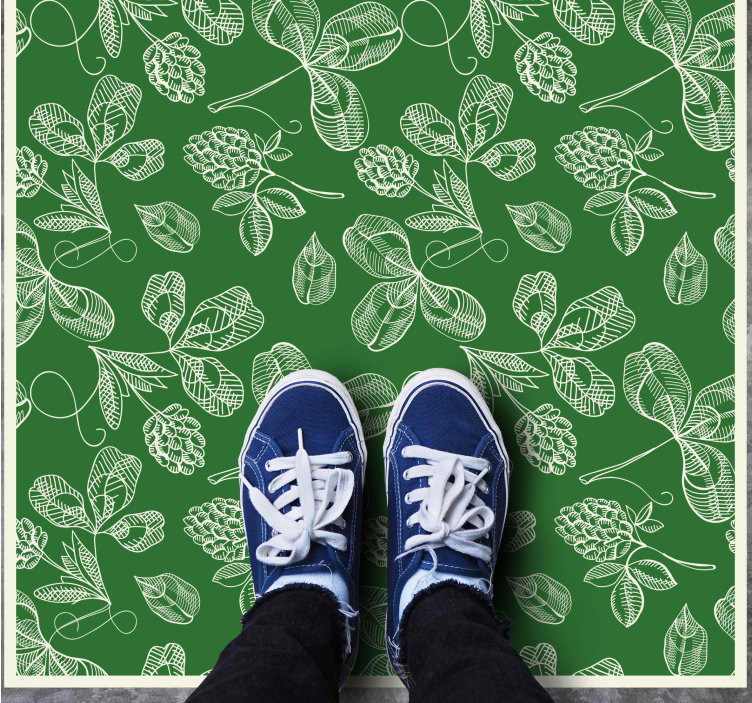 Lush Green Motifs nature vinyl carpet - TenStickers